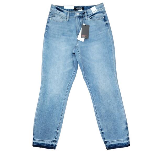 JUDY BLUE Therma Denim Boyfriend Fit High Waist Jeans Womens 3/26 Two Toned - Picture 2 of 16